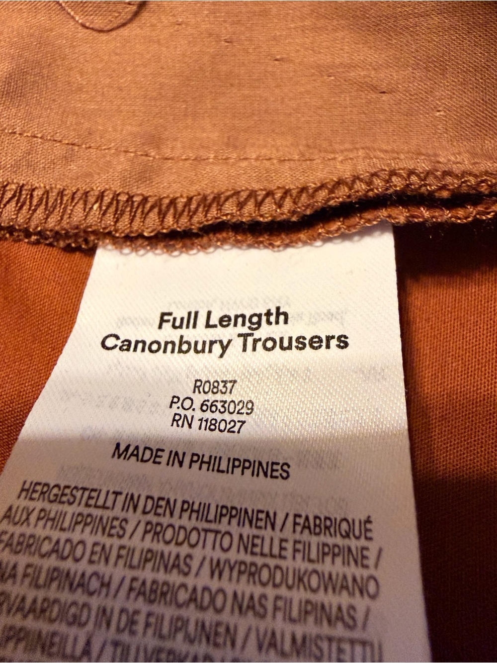 Boden NWT women’s full length Canonbury trousers Size 12. Rust brown color. NEW - Picture 5 of 13